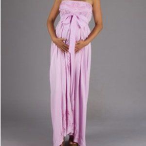 "Zippora" Cut-work Embroidery Maxi in lilac NWT
